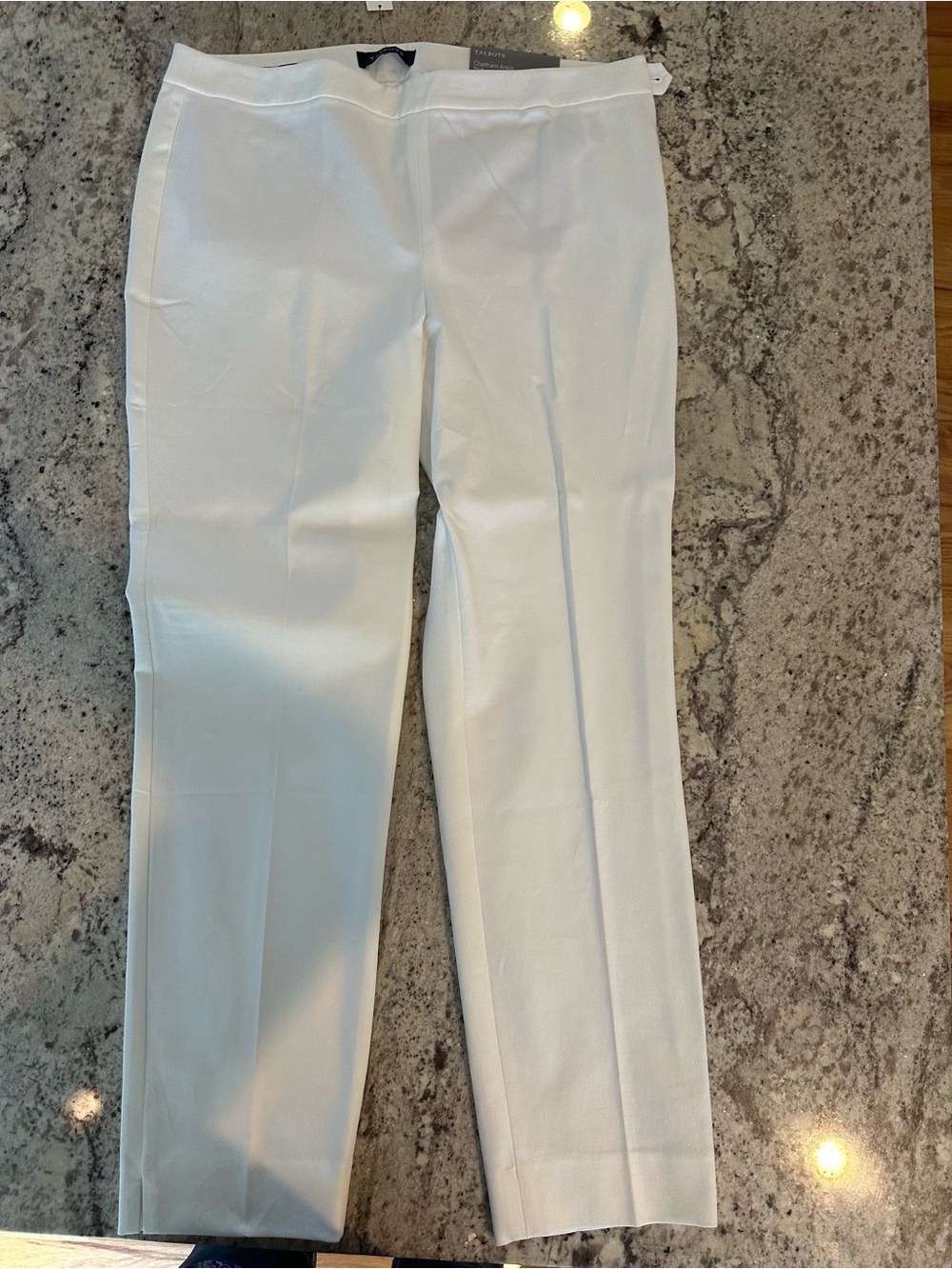 Talbots NWT Sz 12 White Dress Pants - Classic Straight Fit